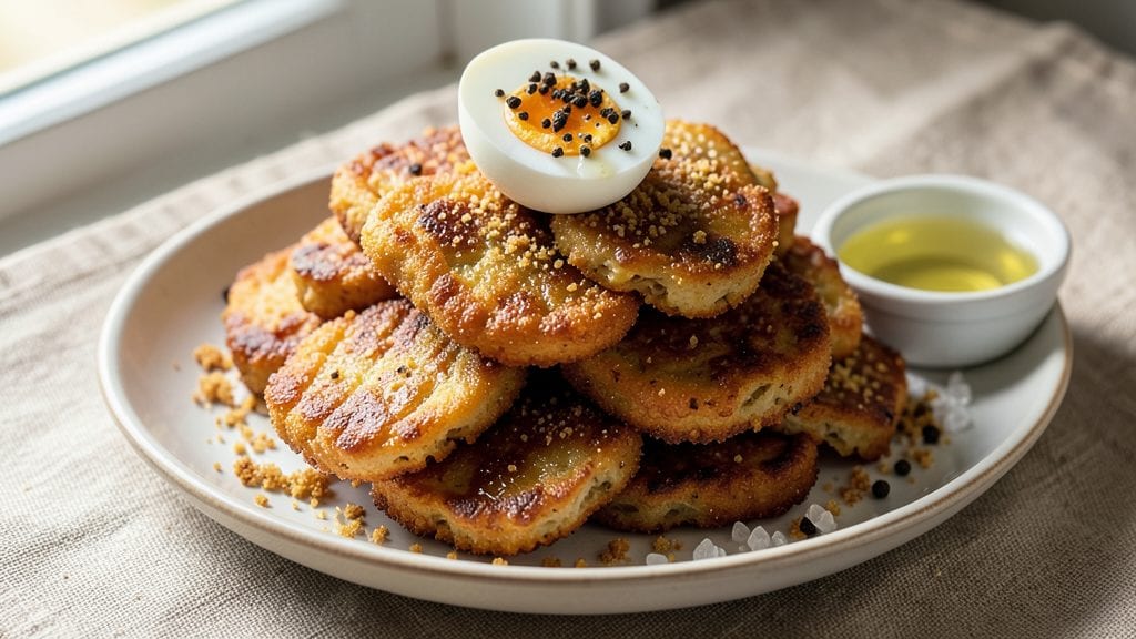 Air Fry Latkes Recipe: Crispy Cornmeal Crunch With Vinegar-Kissed Tang