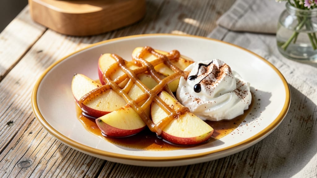 Apple Desert Recipe: Warm Cinnamon Caramel with Spiced Apples