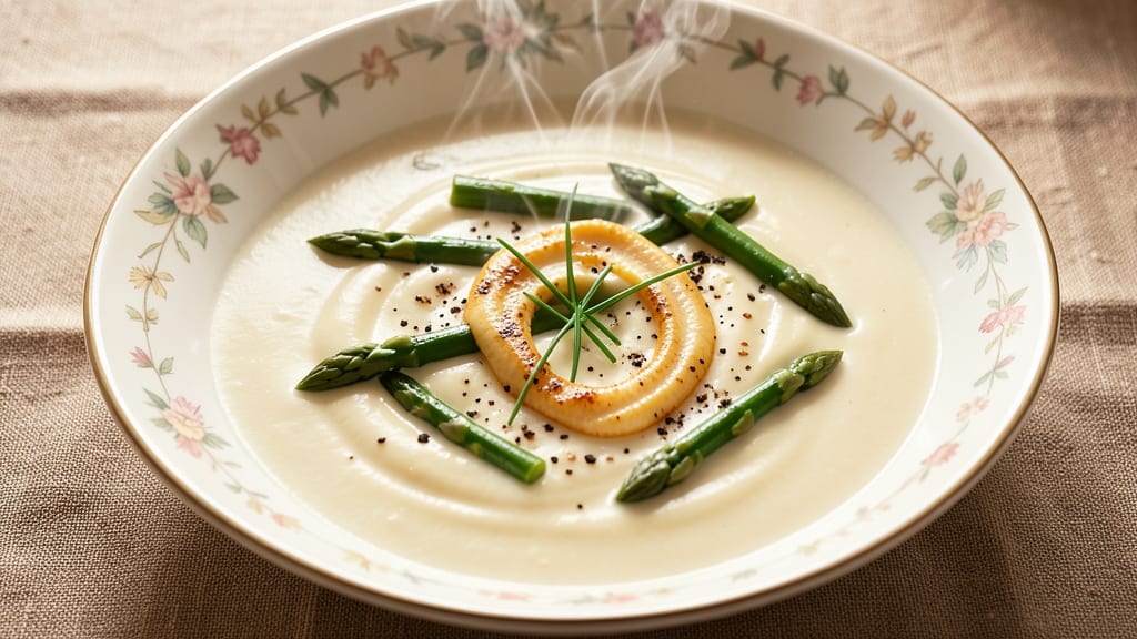 Barefoot Contessa Cream of Asparagus Soup Recipe: Silky Smooth With Herbed Crisp Top