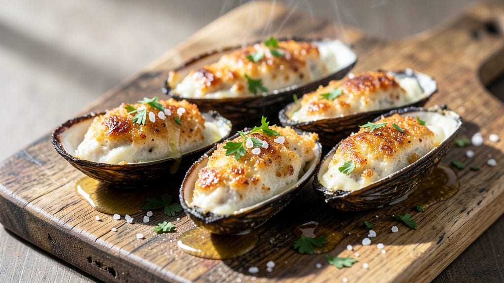 New England Stuffed Quahogs Recipe: Vinegar-Braised Crunch With Cheesy Pull-Apart Magic