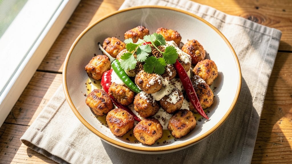 Bheja Fry Recipe: Crispy Chickpea Bites with Vinegar Zing