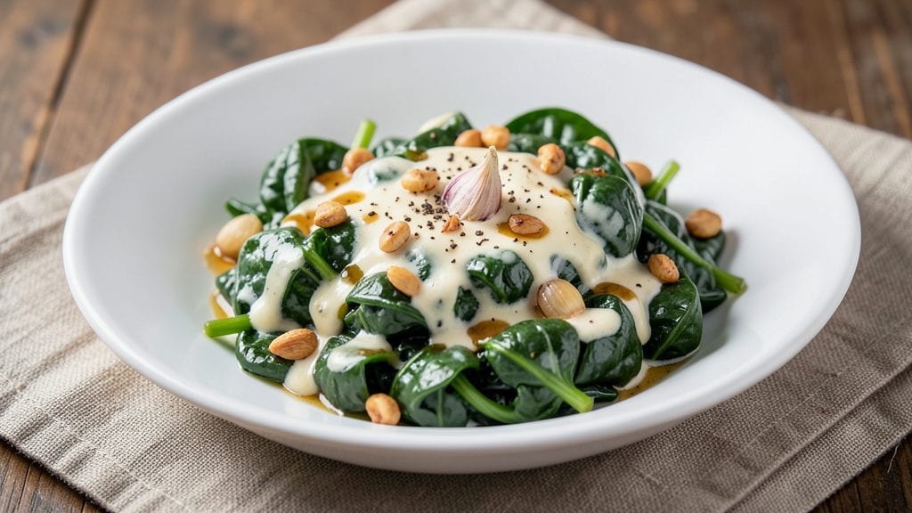 Bobby Flay's Creamed Spinach Recipe: Rich Garlic-Infused Velvety Delight