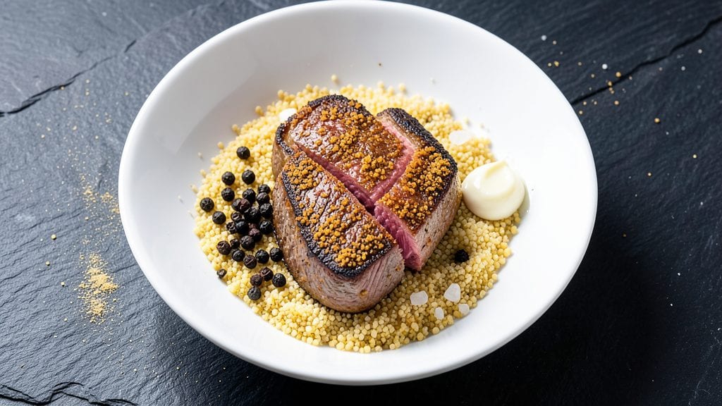 Montreal Steak Recipe: Cornmeal-Crusted Crunch with Juicy Pink Centers