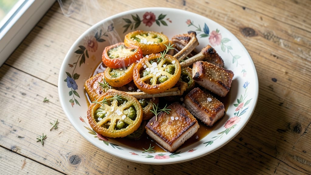 Rib and Chop House Fried Green Tomatoes Recipe: Crispy Cornmeal Crust With Vinegar-Kissed Tang