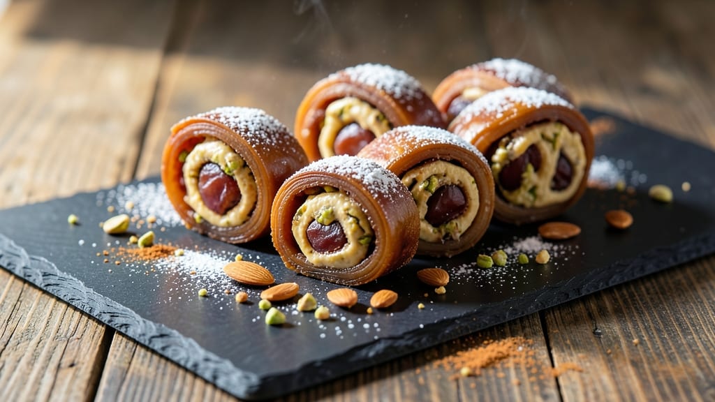 Rolled Dates Recipe: Sweet and Nutty Stuffed Delights in 10 Minutes