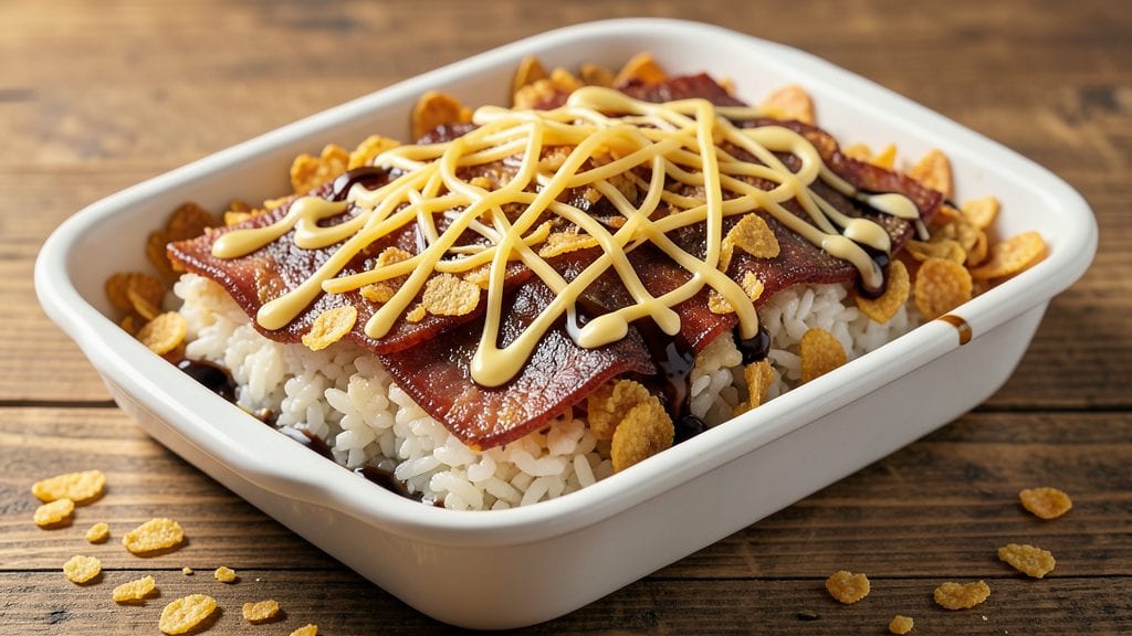 Spam Sushi Bake Recipe: Crispy Cornflake Topping with Melty Cheese Magic