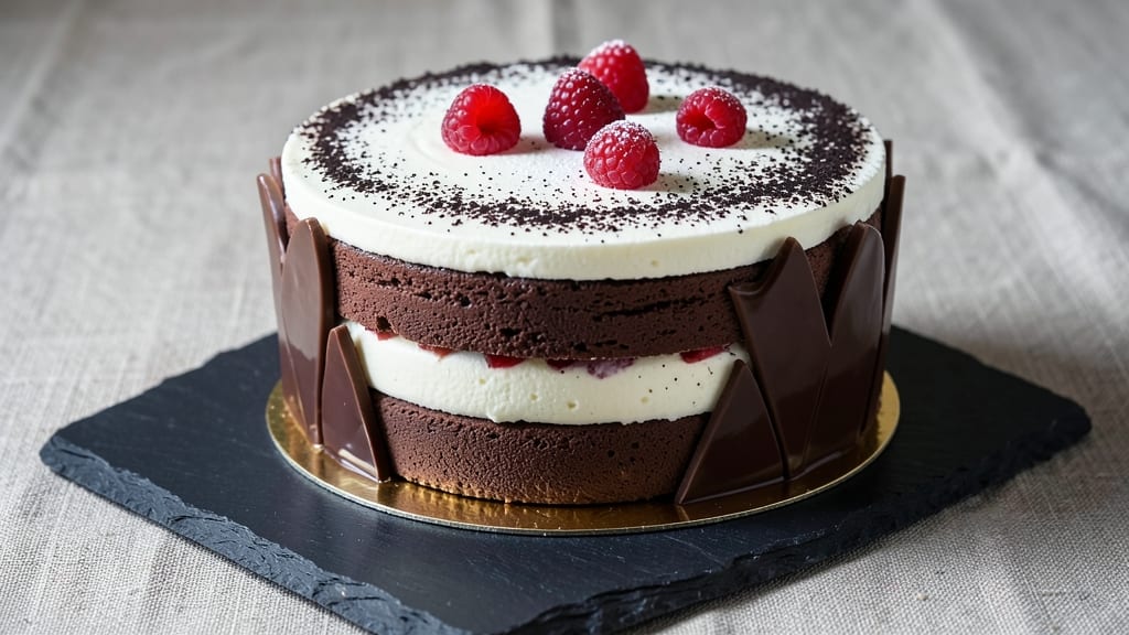Tuxedo Mousse Cake Recipe: Velvet Chocolate with Vanilla Swirl Elegance