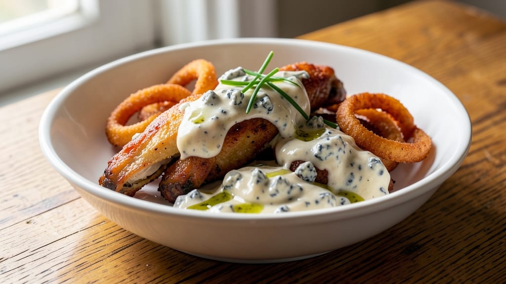 Wings and Rings Blue Cheese Dressing Recipe: Bold Tangy Cream for Dipping Perfection